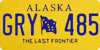 AK license plate GRY485