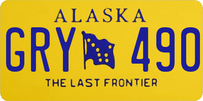 AK license plate GRY490