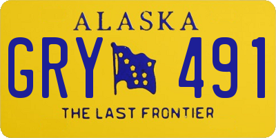 AK license plate GRY491