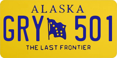 AK license plate GRY501