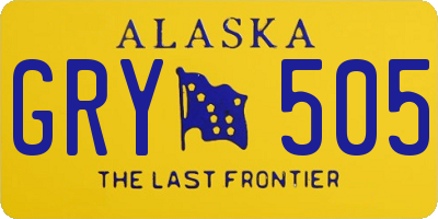AK license plate GRY505