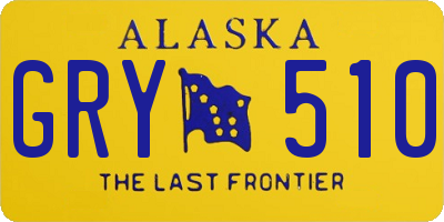 AK license plate GRY510