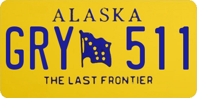 AK license plate GRY511