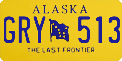 AK license plate GRY513