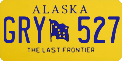 AK license plate GRY527