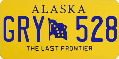 AK license plate GRY528