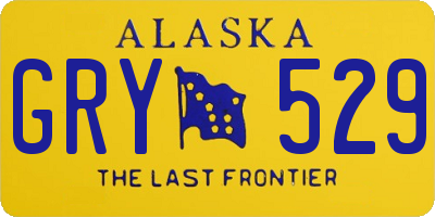 AK license plate GRY529