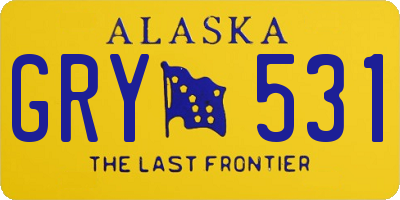 AK license plate GRY531