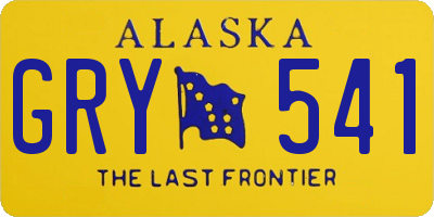 AK license plate GRY541