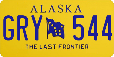 AK license plate GRY544