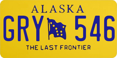 AK license plate GRY546