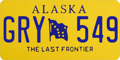 AK license plate GRY549