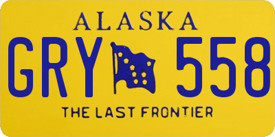 AK license plate GRY558