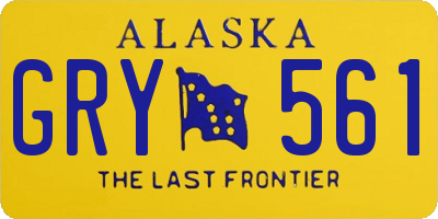 AK license plate GRY561