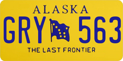 AK license plate GRY563