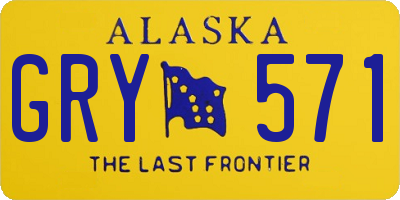 AK license plate GRY571