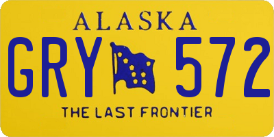 AK license plate GRY572