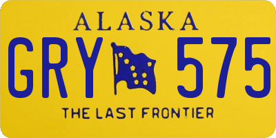 AK license plate GRY575
