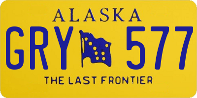 AK license plate GRY577