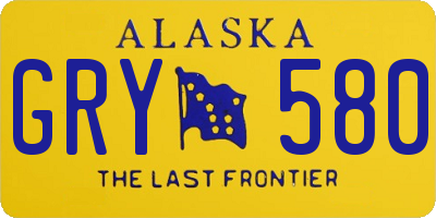 AK license plate GRY580