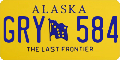 AK license plate GRY584