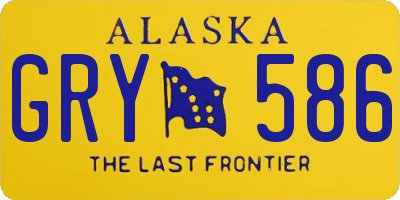 AK license plate GRY586