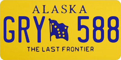 AK license plate GRY588