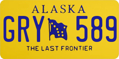 AK license plate GRY589