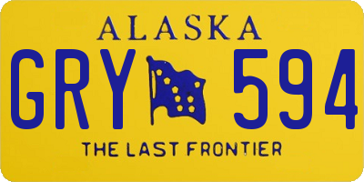 AK license plate GRY594