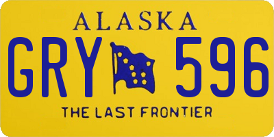 AK license plate GRY596