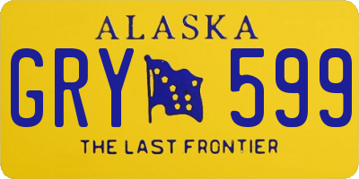 AK license plate GRY599