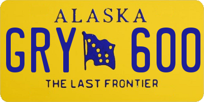 AK license plate GRY600
