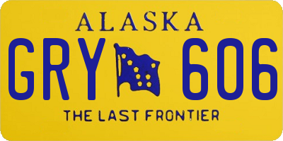 AK license plate GRY606