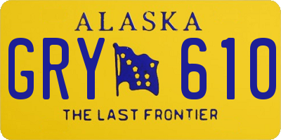 AK license plate GRY610