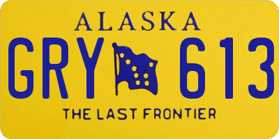 AK license plate GRY613