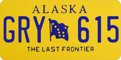 AK license plate GRY615