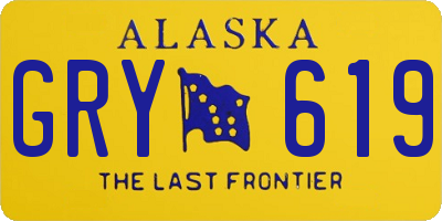 AK license plate GRY619