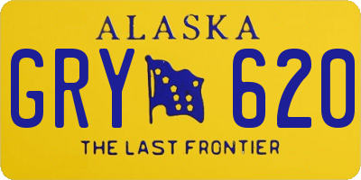 AK license plate GRY620
