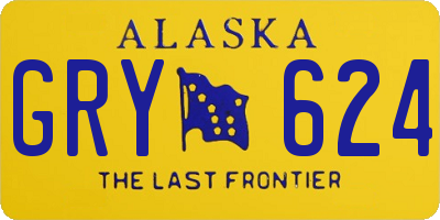 AK license plate GRY624