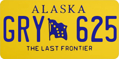 AK license plate GRY625