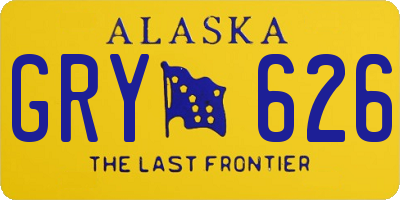 AK license plate GRY626