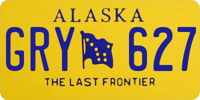 AK license plate GRY627