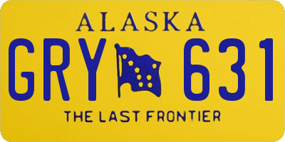 AK license plate GRY631