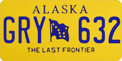 AK license plate GRY632