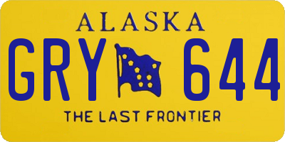 AK license plate GRY644
