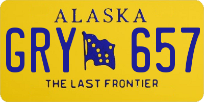 AK license plate GRY657
