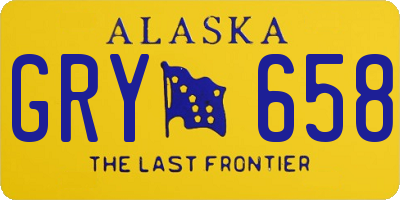AK license plate GRY658