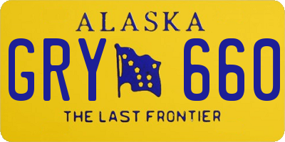 AK license plate GRY660