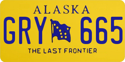 AK license plate GRY665