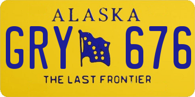 AK license plate GRY676